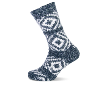 Huissokken soft marine blauw maat 35-38