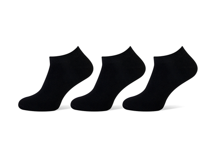 Sneakersokken heren zwart 3-pack maat 43-46