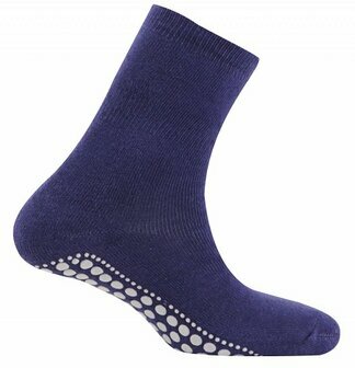 Antislip sokken marine blauw maat 43-46