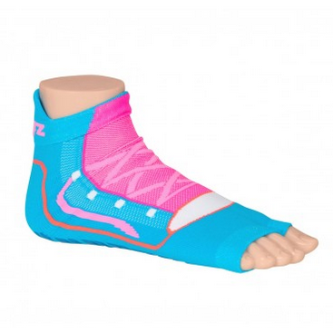 Antislip zwemsokken Sweakers blauw/roze maat 23-26